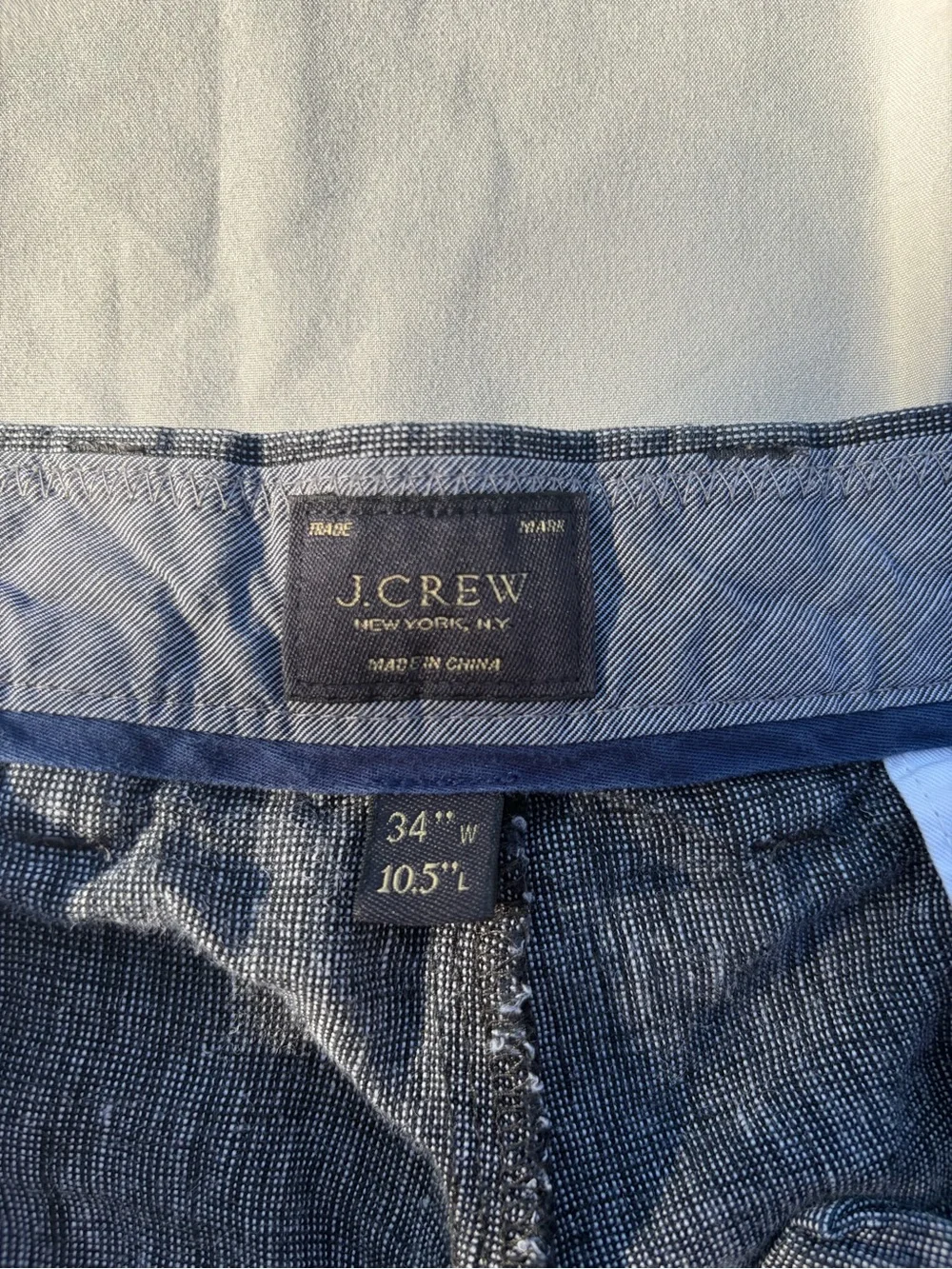 J. Crew Men's Flat-Front Linen-Blend Shorts in Heather Gray